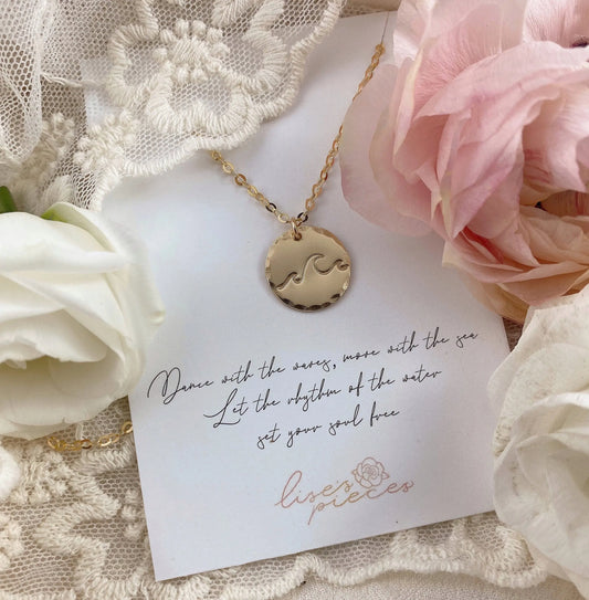 Wave necklace - gold Lise's Pieces