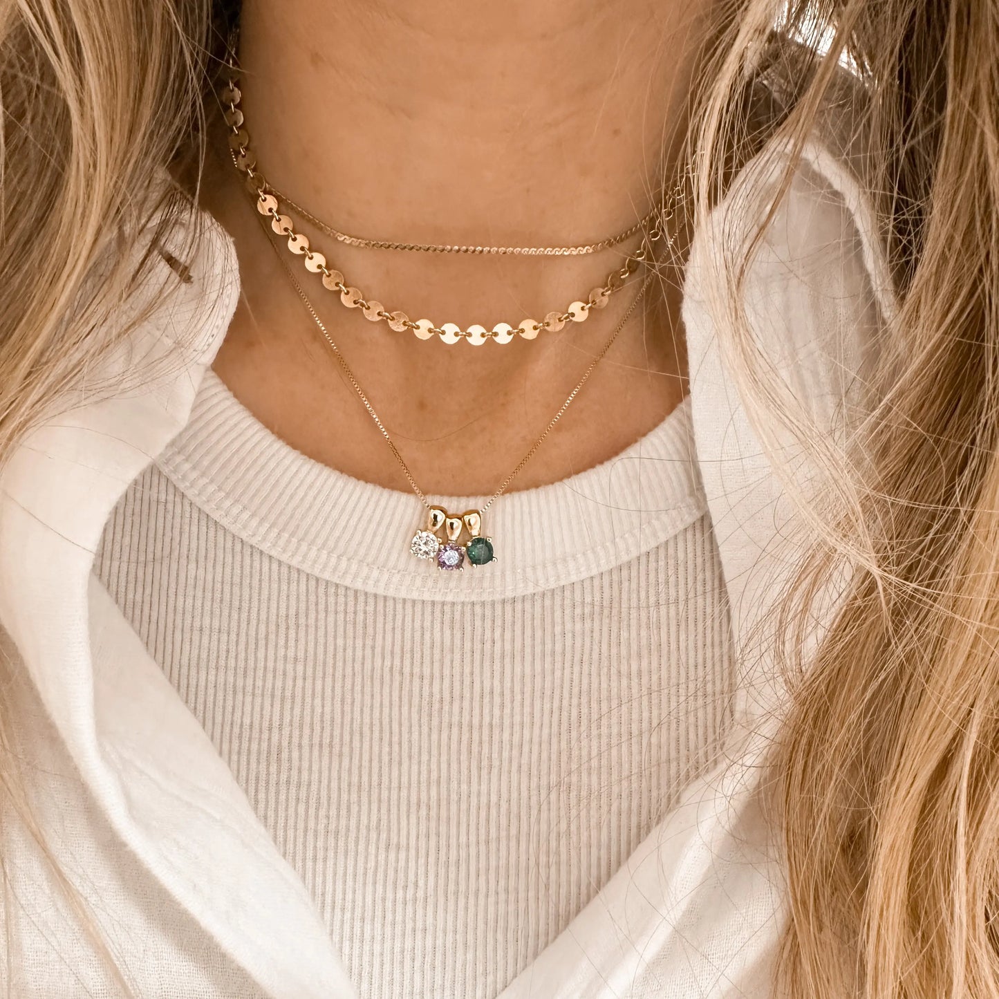 Birthstone necklace Lise's Pieces