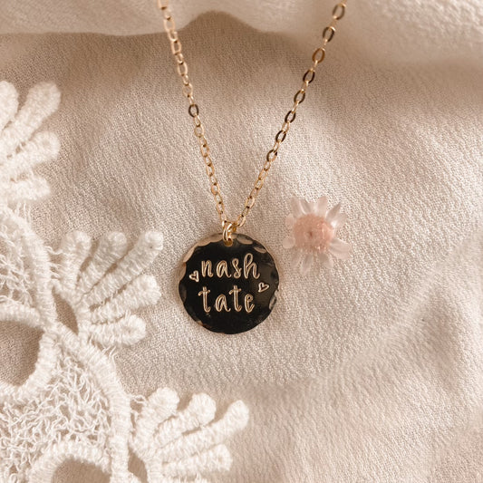 Custom 1-2 line Luna Necklace - gold