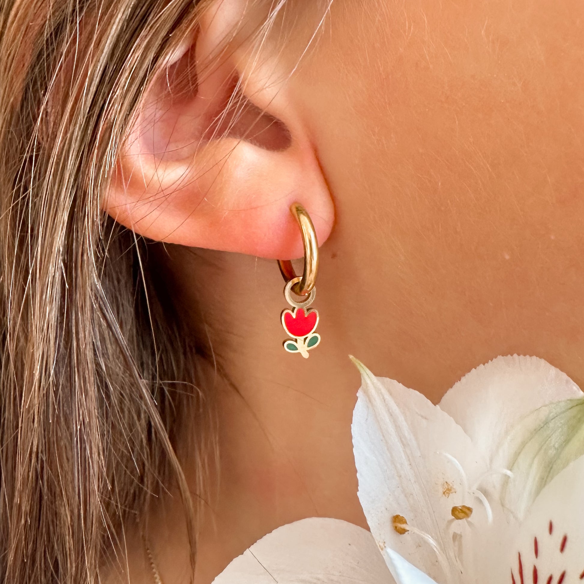 Red Tulip Charms - Myzie Collection Lise's Pieces
