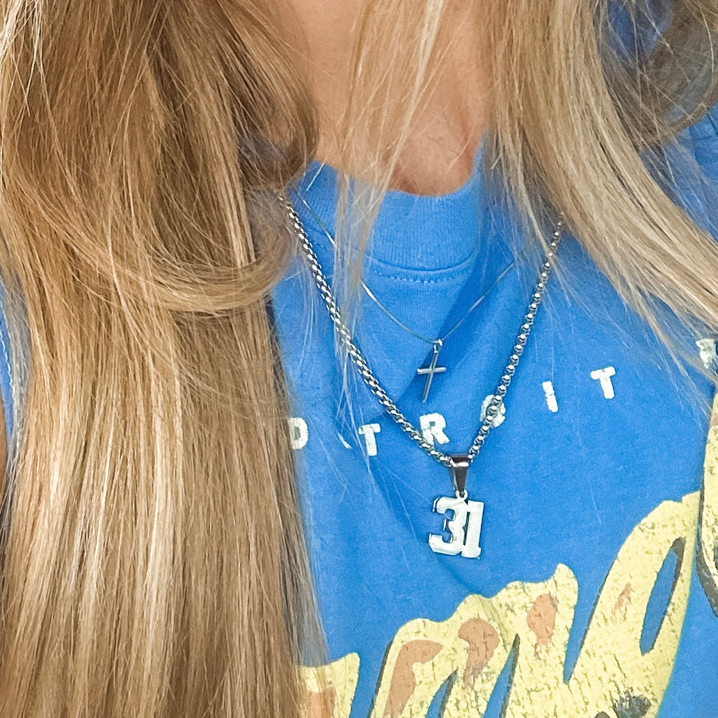 Jersey Number Necklace Lise's Pieces