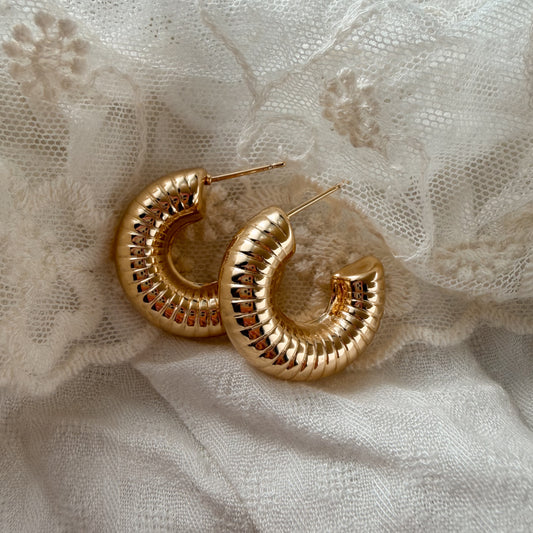 Chunky Tube Hoops Lise's Pieces