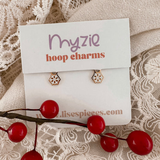 Snowflake hoop charms - Myzie Collection