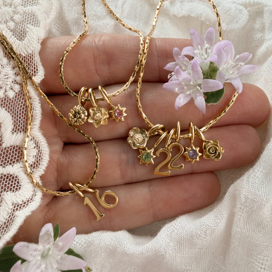 *CHARMS* Floral Story Necklace Lise's Pieces
