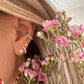 Opal crystal studs - gold