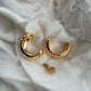 Wide Dimpled Hoops - gold Lise's Pieces