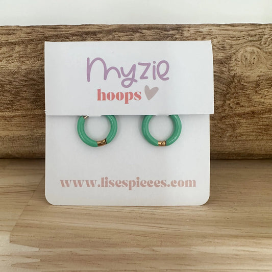 HOOPS for charms - Mint Enamel Lise's Pieces