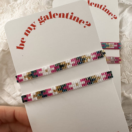 Galentine bracelet set - white