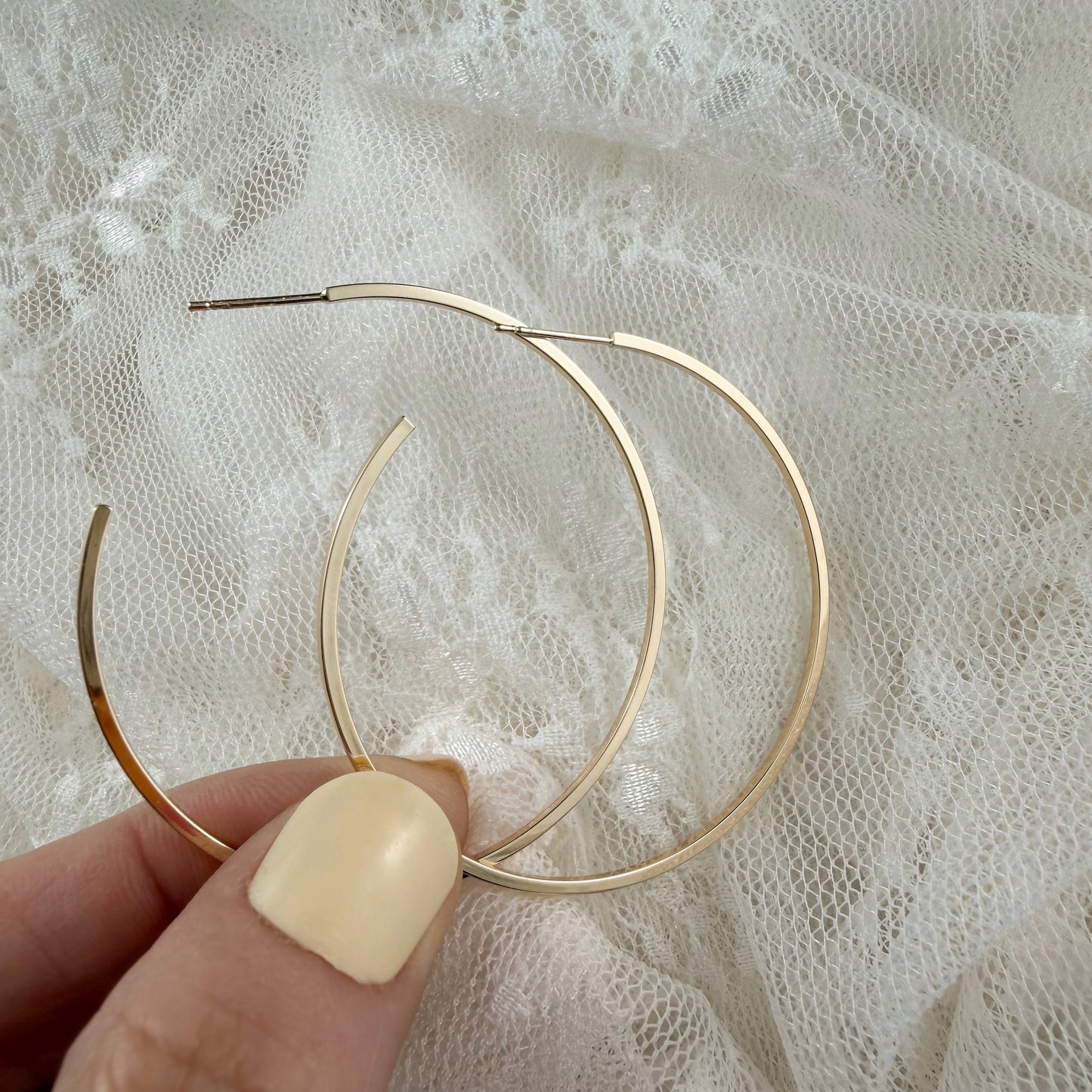 Golden Hour hoops / large Lise's Pieces