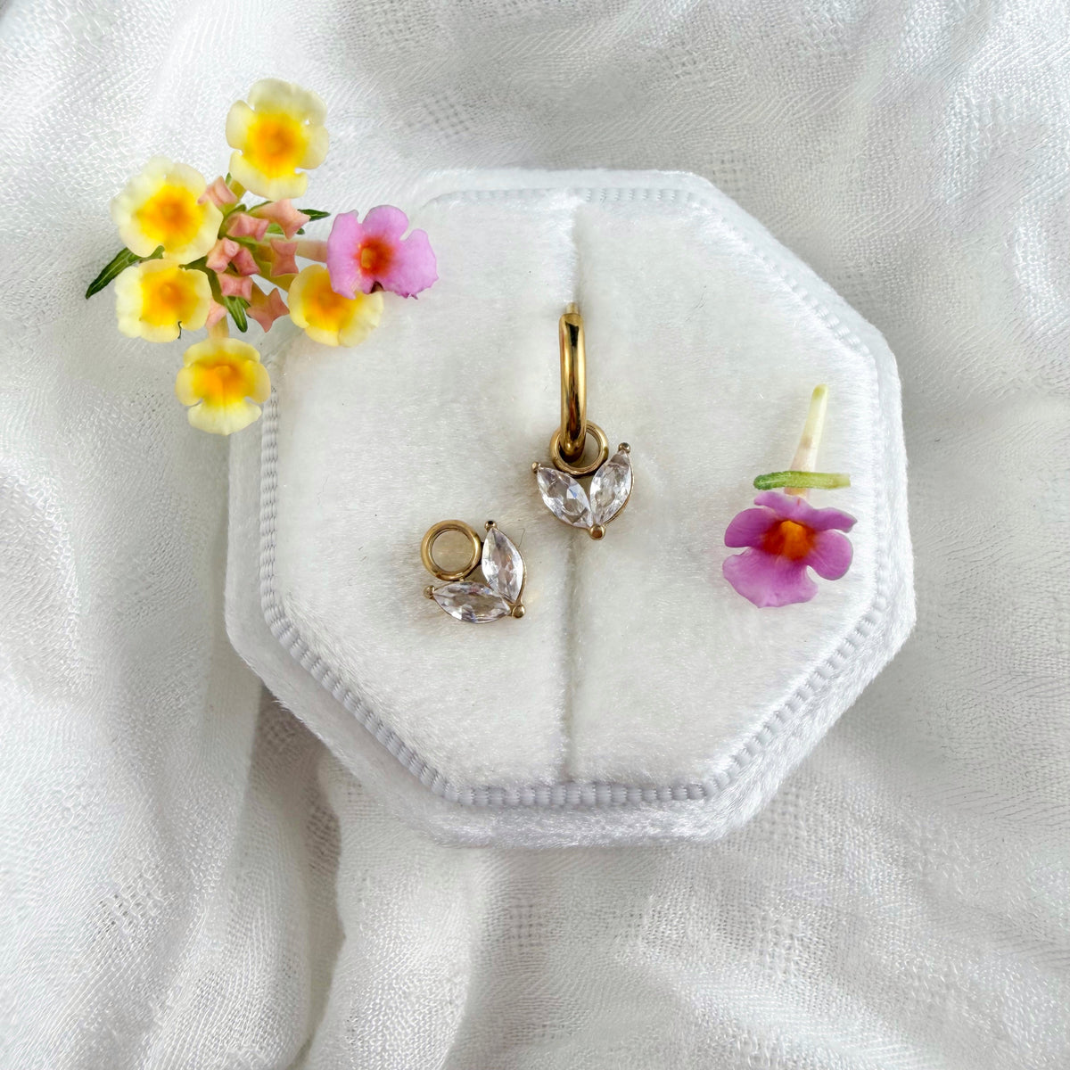 Crystal Leaf Charms - Myzie Collection Lise's Pieces
