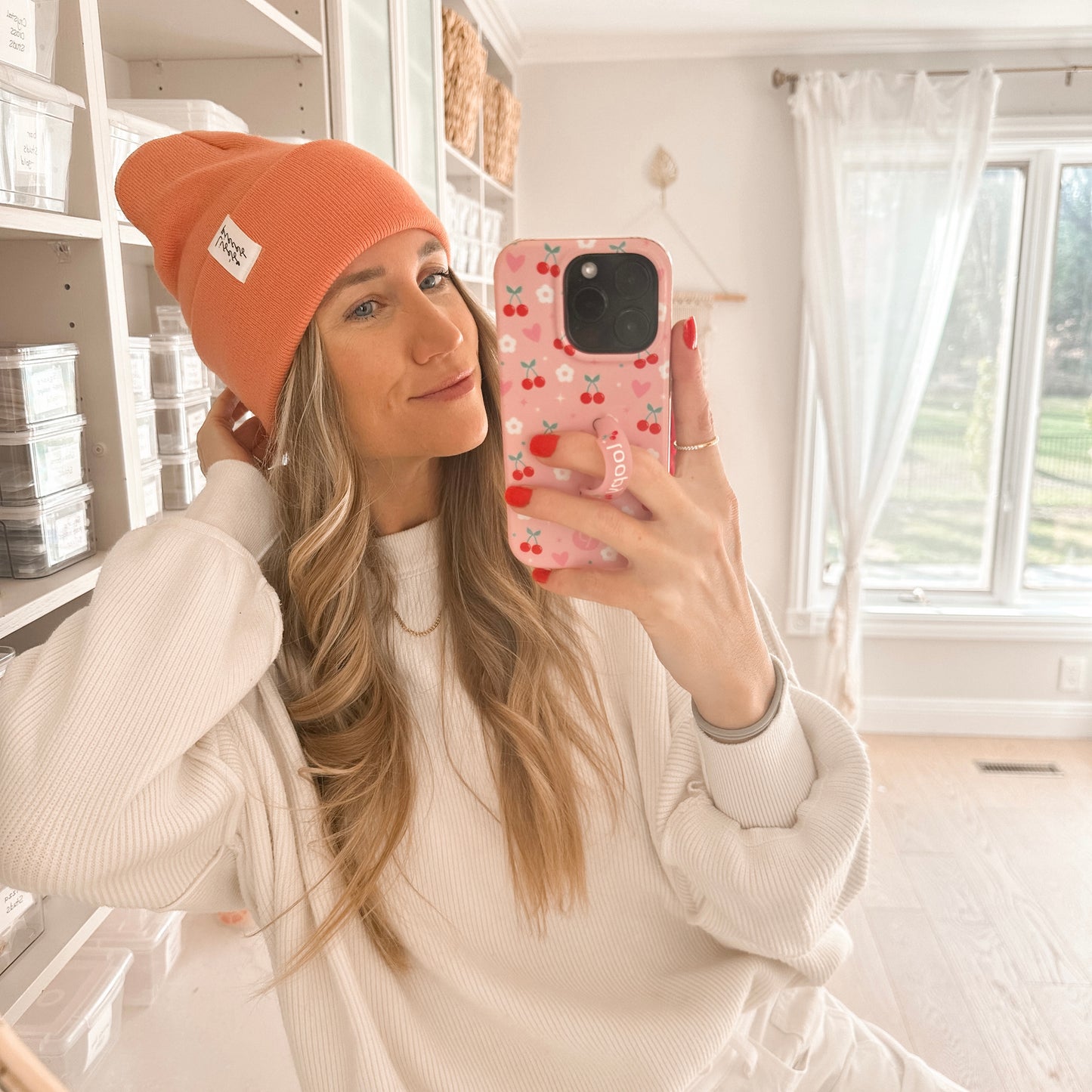 Peach sorbet toque