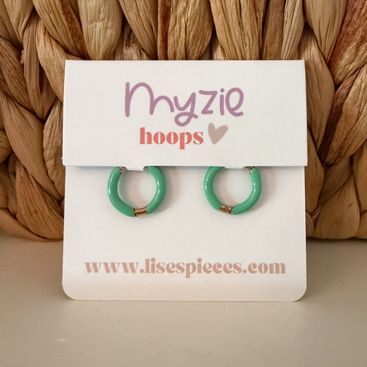 HOOPS for charms - Mint Enamel Lise's Pieces