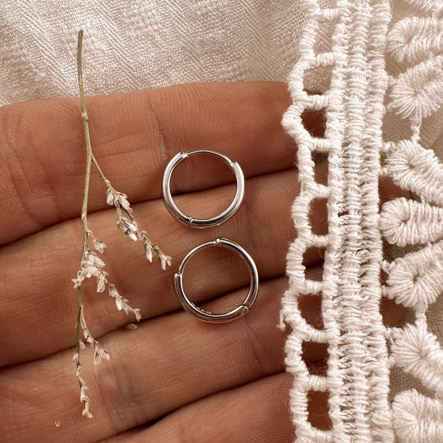 Baby snap huggies - 9mm silver