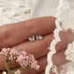 Heart Burst studs - Silver