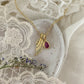Angel wing + Birthstone