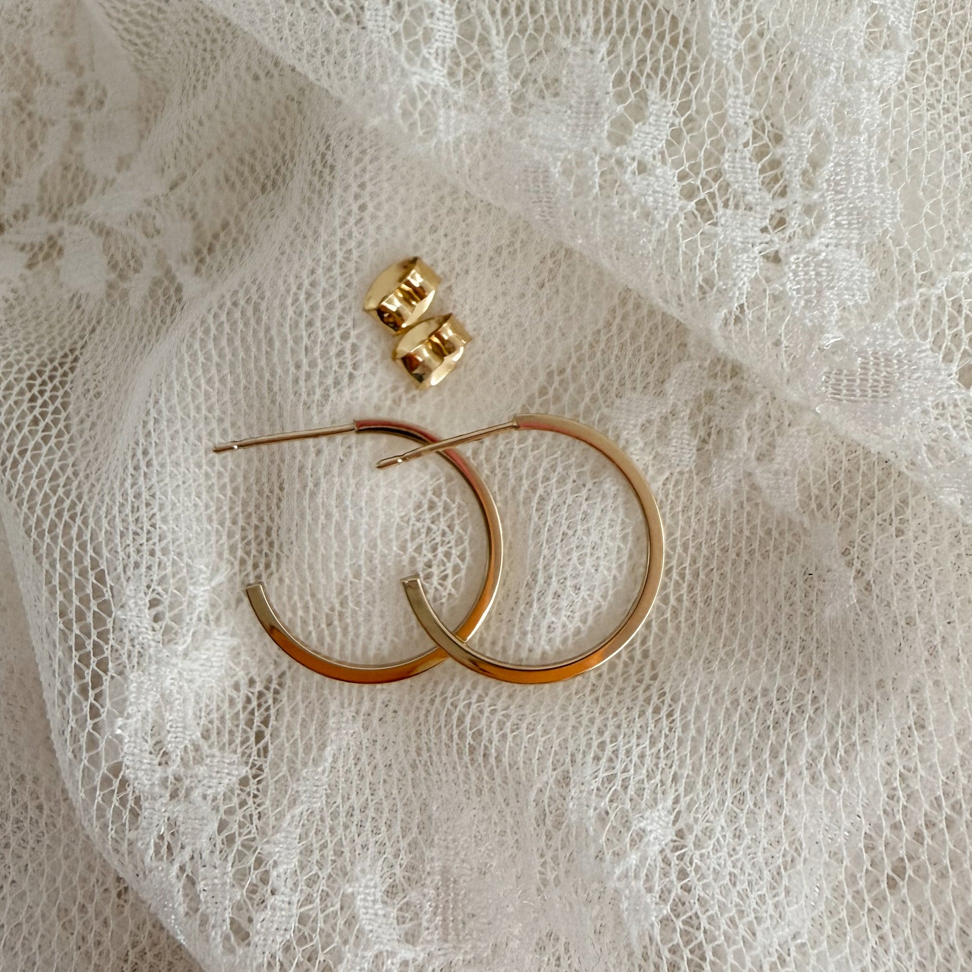 Golden Hour hoops / small Lise's Pieces