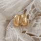 Wide Dimpled Hoops - gold Lise's Pieces