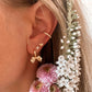 Gold Bow Hoops