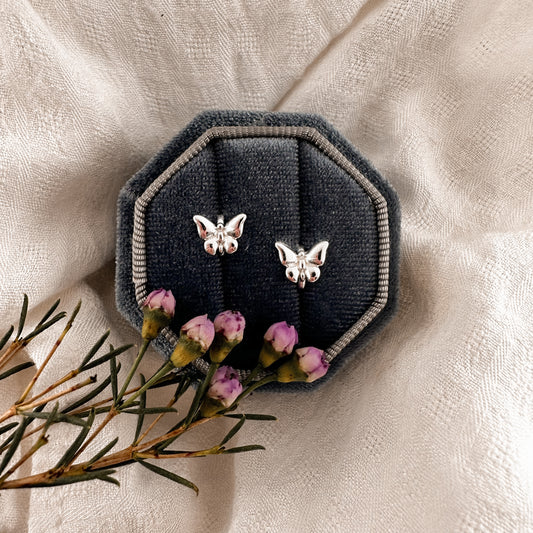 Silver Butterfly Huggies