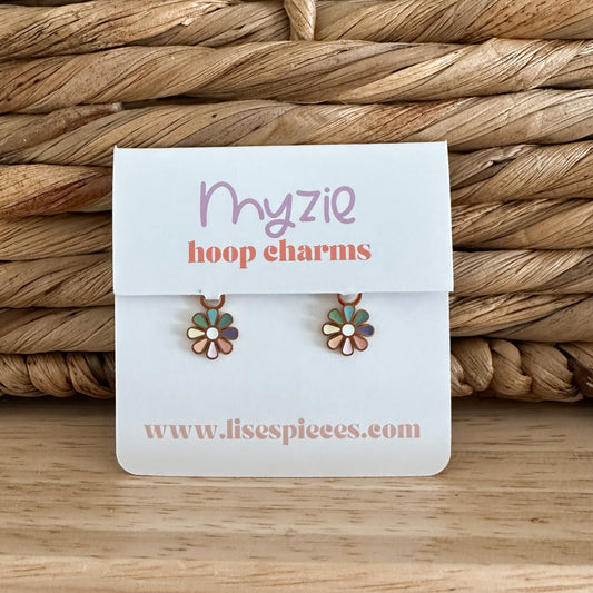 Pastel Petal hoops charms - Myzie Collection