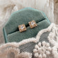 Square Halo studs Lise's Pieces