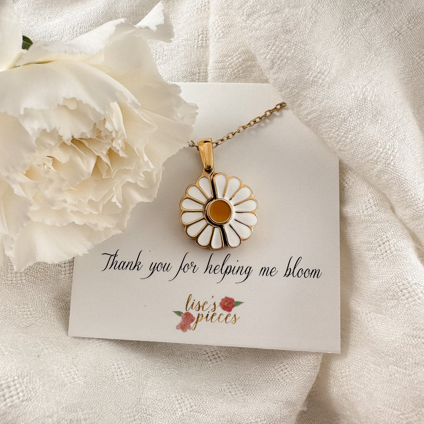Teacher Bloom Necklace - hidden message