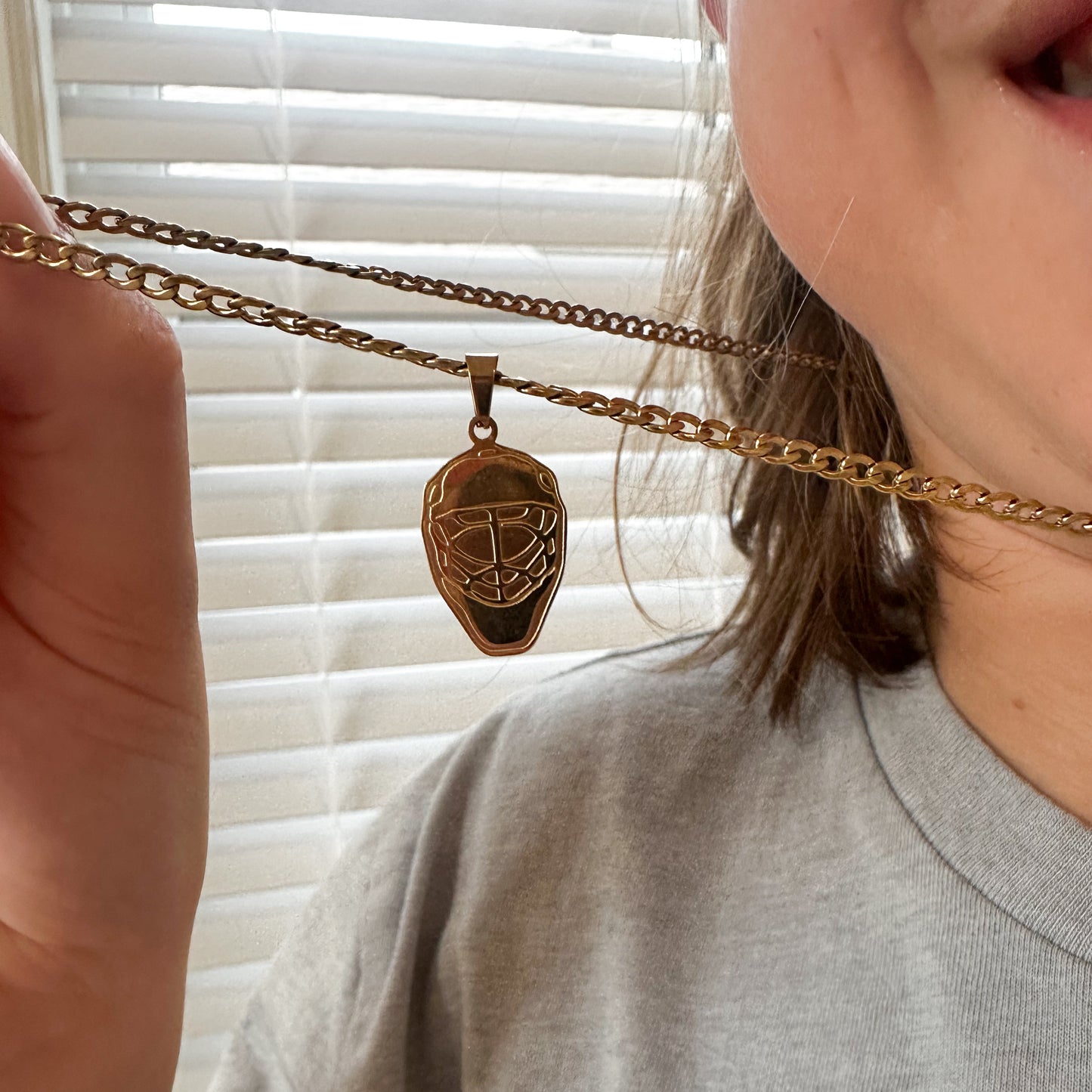 Goalie Mask Necklace