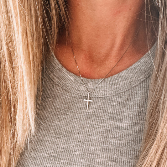 Simple Cross - sterling silver