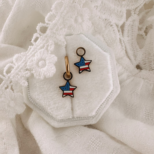 4th of July Hoop Charms Lise's Pieces