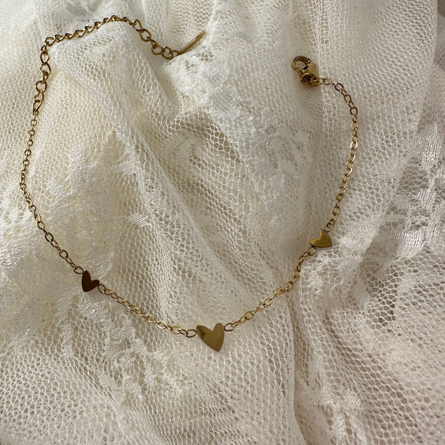 Dainty Triple Heart Bracelet Lise's Pieces