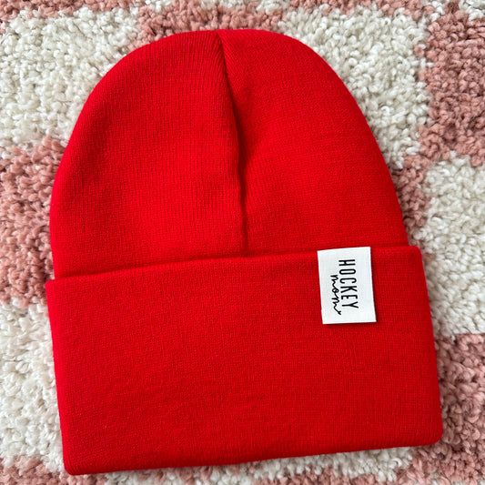 Hockey Mom toque - red