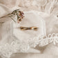 Crystal cross over ring - gold Lise's Pieces