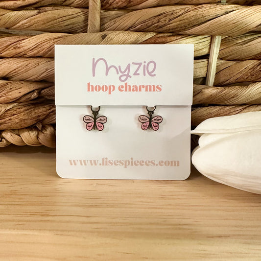 Bright butterfly hoop charms - Myzie collection