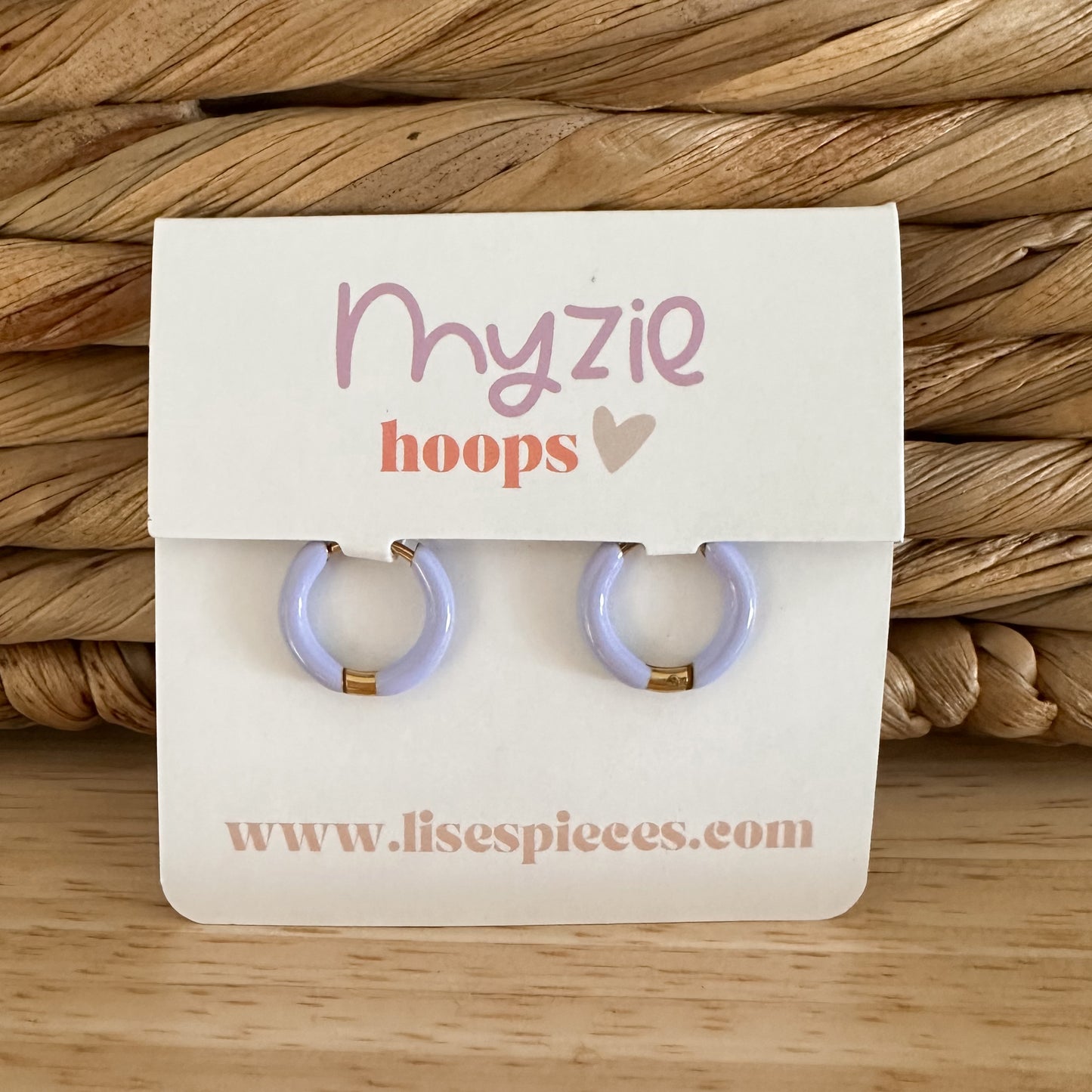 HOOPS for charms - Periwinkle Enamel