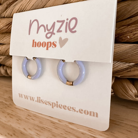 HOOPS for charms - Periwinkle Enamel