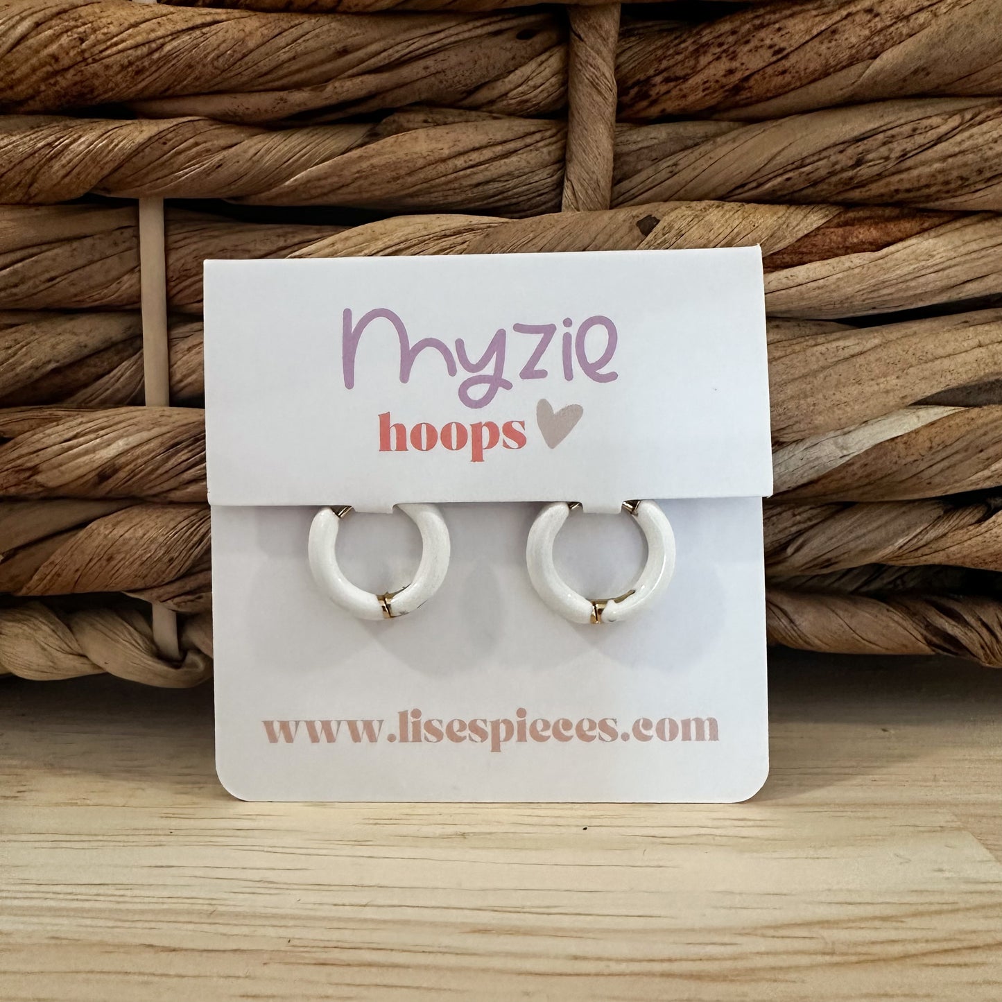 HOOPS for charms - white enamel