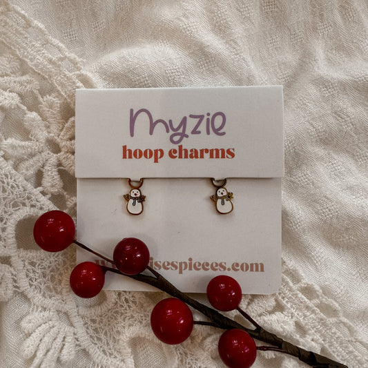 Snowman Hoop Charms - Myzie Collection