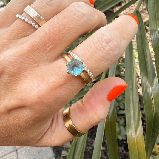 Aqua Gemstone Ring Lise's Pieces