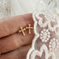 Crystal Cross Studs Lise's Pieces