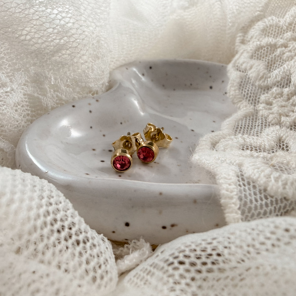 July birthstone studs Lise's Pieces