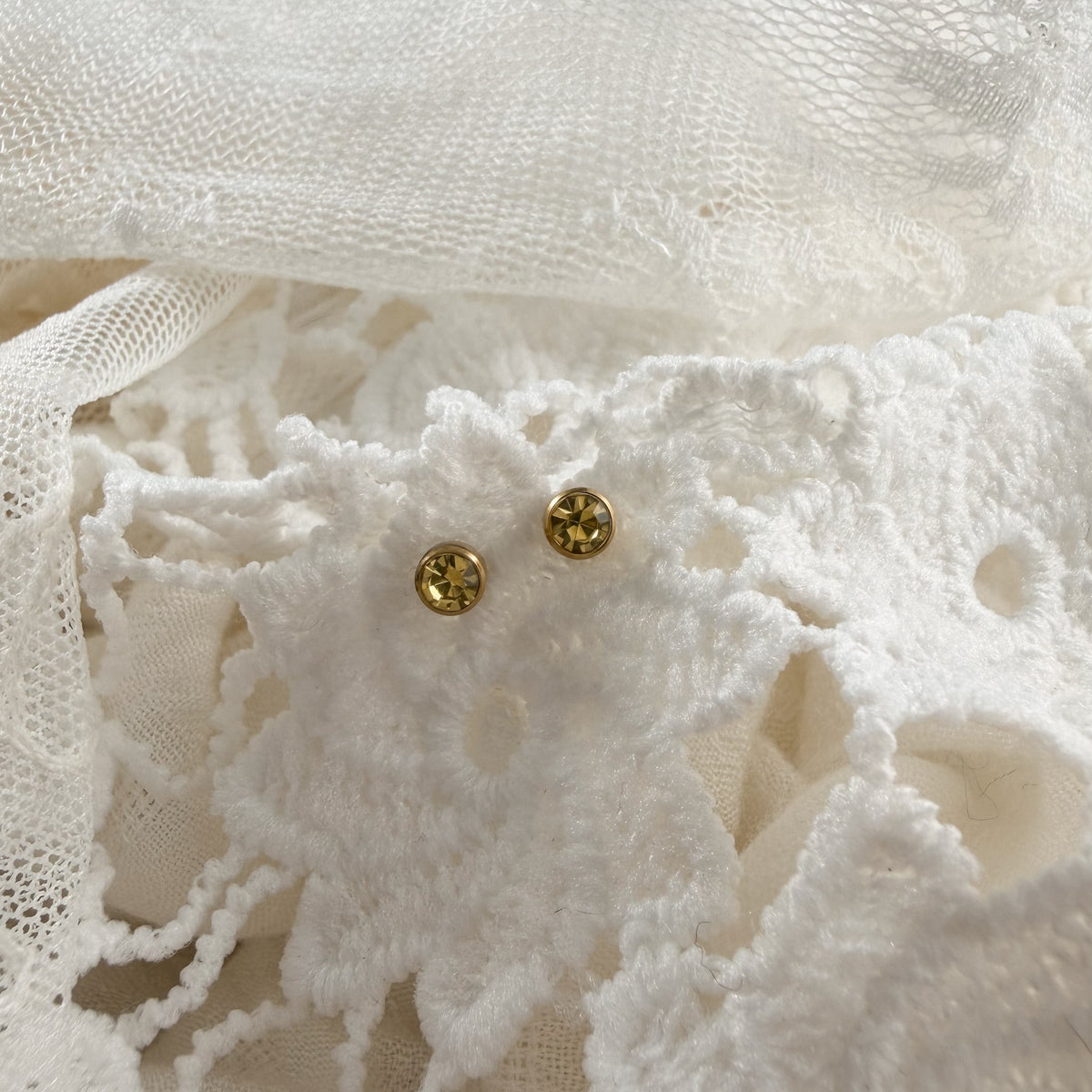 November birthstone studs Lise's Pieces