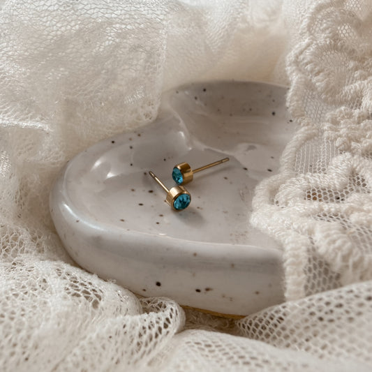 December birthstone studs Lise's Pieces
