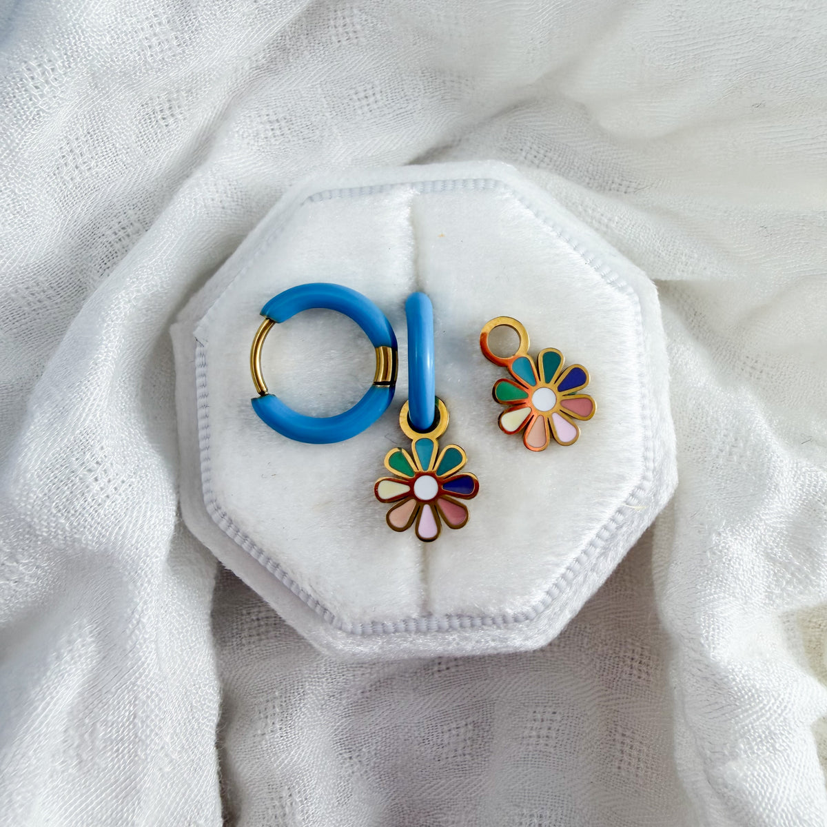 Hoops for Charms - Bright Blue Lise's Pieces
