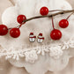 Snowman screwback studs Lise's Pieces