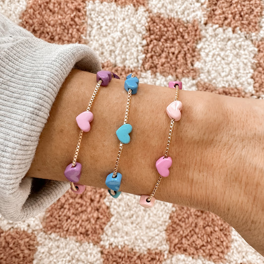 Enamel Heart bracelet