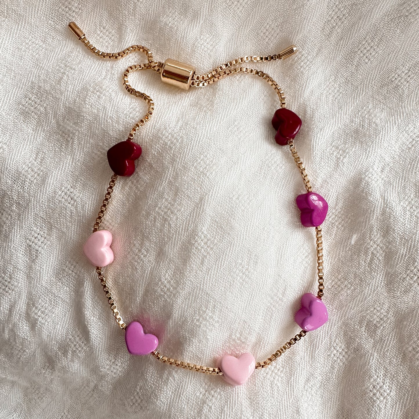 Enamel Heart bracelet