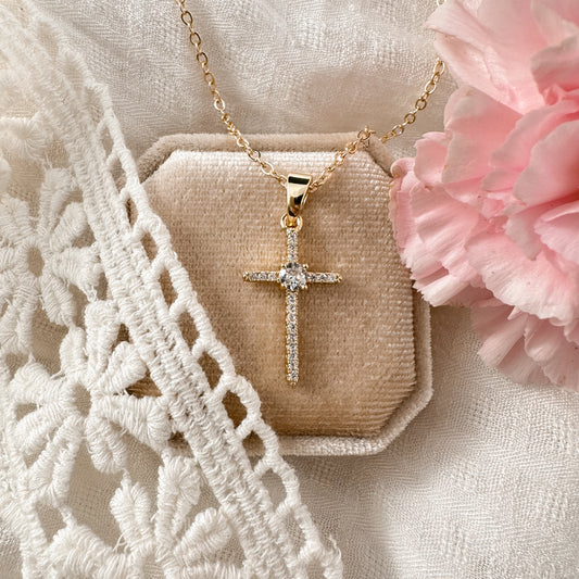 Crystal Cross Necklace