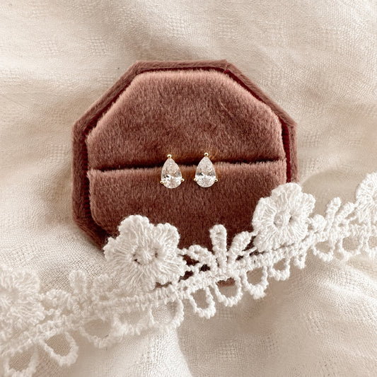 Bezel Teardrops - gold