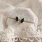 Emerald Marquise Studs