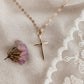 Thin cross necklace